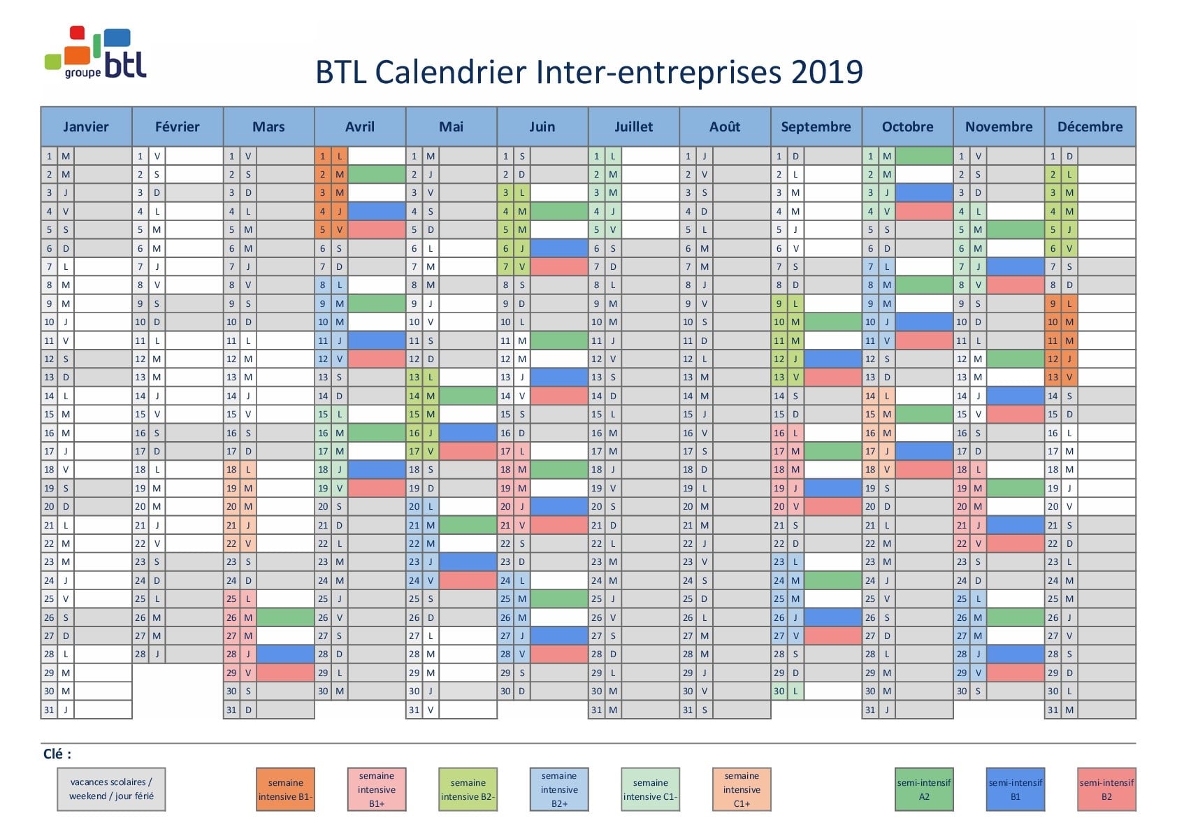 BTL Calendrier Inter 2019 - image